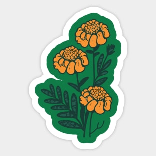 Marigold Flowers 70s vintage Sticker